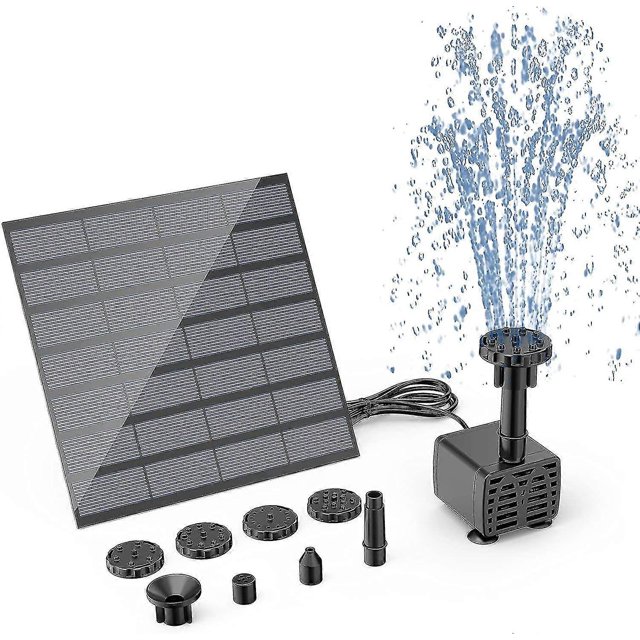 2024 Solar Fountain Outdoor With 6 Nozzles Diy Design For Pond Garden_Perfect Gift