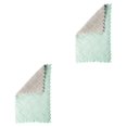 thumbnail image 1 of QualitChoice Dishcloth Microfiber Cloth Folding Rags Washcloth Water-absorbing Dishes Pots Bowl Tableware Non-stick Towel for Home Green Coffee 2Set, 1 of 6