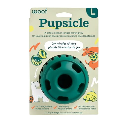 WOOF Pupsicle - Long-Lasting Interactive Dog Toy to Keep Your Pup Busy and Distracted - Safe for Dogs - Low-Mess Design - Dog Toys for Medium and Large Dogs 25-75 lbs