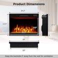 thumbnail image 3 of Costway 23" 750 with 1500W 50,000 BTU Electric Fireplace Insert with Remote Control Timer, 3 of 10