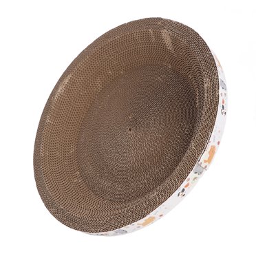 Cat Scratcher Cardboard, Corrugated Paper Scratch Resistance Round Cat Scratching Board Grinding Claws  For Indoor