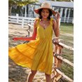 thumbnail image 1 of YNIQUE Womens Summer Casual Spaghetti Strap Smocked Ruffled Vacation Mini Dress, 1 of 6