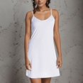 thumbnail image 2 of 2025 V au-Dessus du Genou Robes d'Été pour Femmes pour Fête Robe à Encolure Robes pour Femmes Décontracté Été Uni Sans Manches Bohème Robe à Col Montant pour Femmes, 2 of 4