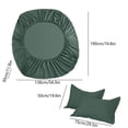 thumbnail image 3 of EGNMCR Double Bed Set Fitted Sheet Pillowcases Non Slip Fixed Bed Cover All Inclusive Mattress Protection Bed Cover Soft Fiber With Two Pillow Cases Home Textile Set Home textile, 3 of 7