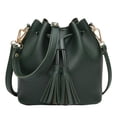 thumbnail image 1 of Fashion Bucket Shoulder Bag Drawstring Bag Shoulder Purse Ph Wallet Pouch Green, 1 of 3