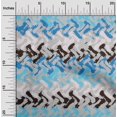 thumbnail image 2 of oneOone Velvet Light Blue Fabric Geometric Craft Projects Decor Fabric Printed By The Yard 58 Inch Wide-1R, 2 of 5