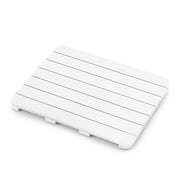 Costway 23.5" x 19" Bath Mat HIPS Spa Shower Mat for Bathroom with Non Slip Foot Pads White