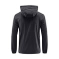 thumbnail image 3 of TIMIFIS Mens Jacket Waterproof with Hooded Hiking Coat Lightweight Windbreaker Zip Jacket Sun Protection Work Coat Windbreaker for Hiking Travel-BlackFall, 3 of 3