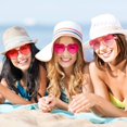 thumbnail image 3 of ORUYROP Heart Shape Sunglasses Rimless Transparent Heart Glasses Colorful Party Favors, 3 of 7
