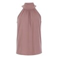 thumbnail image 3 of Birdeem Mode Femme Blouse Sans Manches Col Roulé Unie T-Shirt Tops d'Été, 3 of 9