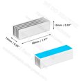 thumbnail image 3 of 50x15x15mm Without or With Thermal Pad Electronic Radiators Heatsink for GPU IC LED Chip Cooling Silver With Pad 2pcs, 3 of 5
