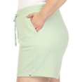thumbnail image 4 of White Mark Short en Molleton Longline Extensible à Taille Haute pour Femmes, 4 of 5