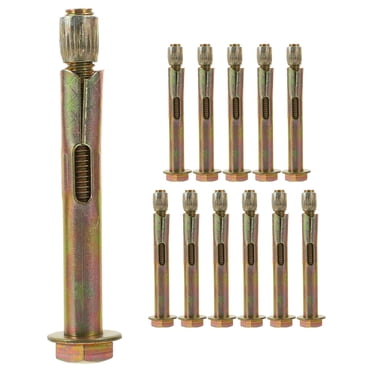 12 Pcs Vis d'Ancrage Robustes pour Mur, Kit de Vis d'Ancrage pour Cloison Sèche et Béton (M8 x10mmx80mm)