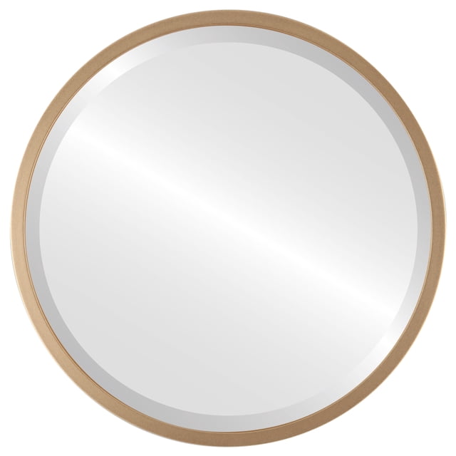 London Framed Round Mirror - Gold Spray - 15" x 15"