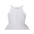 thumbnail image 4 of Robe Fille Blanc Cassé Brodée Fleur Robe Dos Nu Mariage Fête 8 Ans, 4 of 6