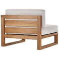 thumbnail image 2 of Modway Upland 5-Piece Teak Wood Patio Sectional Sofa Set in Natural and White, 2 of 20