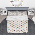 thumbnail image 3 of Designart 'Orange Blue and Purple Polka Dot Pattern' Geometric Bedding Set - Duvet Cover & Shams, 3 of 4