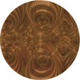 thumbnail image 1 of Ahgly Company Tapis Rond Lavable en Machine Intérieur Transitionnel Sedona Brun, 5 Pieds Rond, 1 of 7