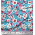 thumbnail image 1 of Soimoi Poly Georgette Fabric Cosmos Floral Print Fabric by The Yard 42 Inch Wide, 1 of 3