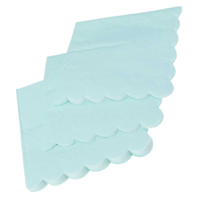 UPOUART 16Pcs Paper Napkin Decorative Solid Color Green for Baby Showers and Celebrations