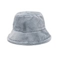 thumbnail image 1 of Womens Solid Color Winter Thermal Windproof Bucket Fisherman Hat For Women For Girls, 1 of 3