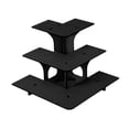 thumbnail image 3 of simhoa 3 Tier Corner Tiered Display Stand 3 Step Corner Display Rack for Tradeshows Arc black, 3 of 8