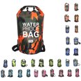 thumbnail image 3 of 2L Inflatable Swimming Bag Multifunction Dry Sack Large Capacity Dustproof Washable Storage Pouch Boating Lifebelt Water Sports Light Blue Camouflage 23x63cm, 3 of 9