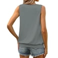 thumbnail image 4 of Weiqiqre T-Shirts pour Femmes Débardeurs d'Été Coupe Ample Plissés Col Rond Chandails Décontractés Sans Manches Bas à Bande, 4 of 7