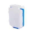 thumbnail image 2 of Plastic Medication Dispenser Box Portable Tablet & Capsule Organizer Orange & Blue Pill Cutter Divider 10x7x2cm Travel Health Case, 2 of 6
