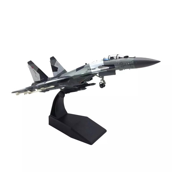 Modèle Réduit d'Avion de Chasse Russe SU35 pour Vitrine Réplique Détaillée en Alliage pour Décoration Maison Ou Bureau
