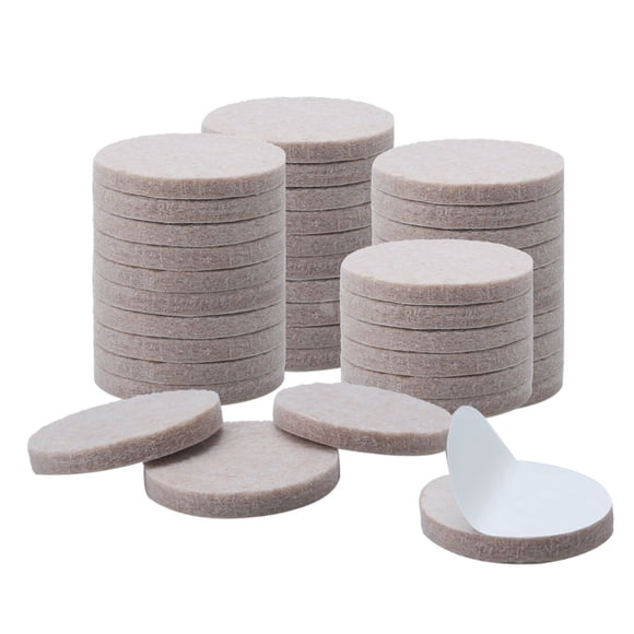 Uxcell 40 Pcs Coussins de Meuble en Feutre Ronds 1-1/2 Pouces Protège-Plancher pour Chaise Pied de Garde-Robe