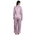 thumbnail image 3 of Moomaya Ensembles de Détente pour Femmes à Manches Longues, Pyjama à Col Cranté Boutonné, 3 of 6
