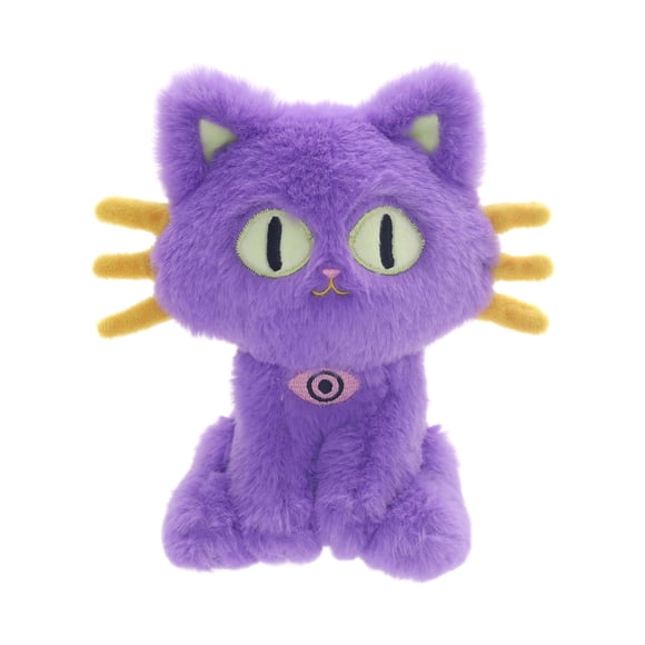 Spooky Glow-In-The-Dark Cat Plush Toy for Halloween