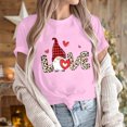 thumbnail image 4 of Meichang Valentines Day T-Shirt Femme Mignon à Imprimé Cœur T-Shirts Manches Courtes Col Rond Hauts Mignons Coupe Ample T-Shirts de Fête Valentines Day, 4 of 6