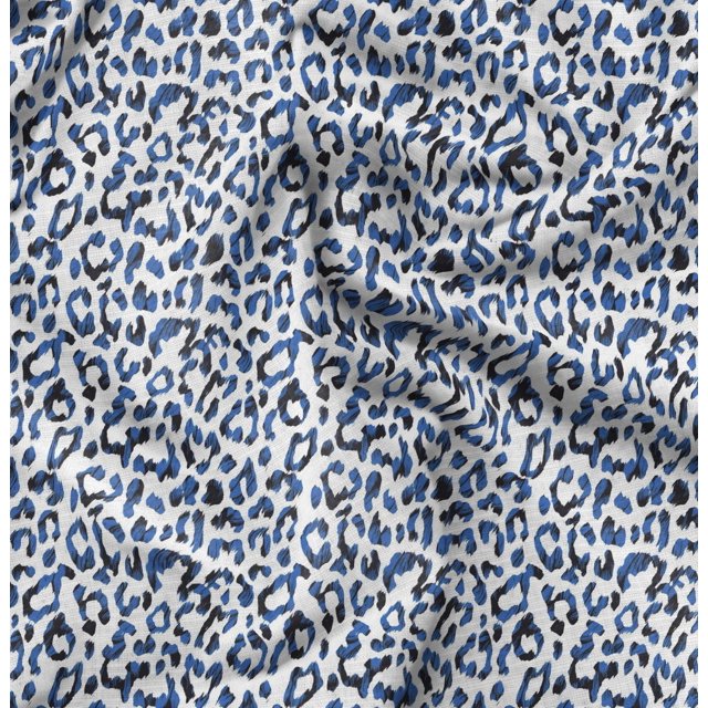 Soimoi Cotton Voile Fabric Leopard Animal Skin Print Fabric by Yard 42 Inch Wide
