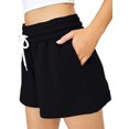 thumbnail image 4 of Wangsaura Women Loose Style Sports Shorts, Solid Color Elastic Waist Sweatpants, 4 of 9
