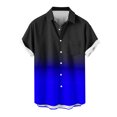 thumbnail image 1 of fatyb Button down Shirts for Men Short Sleeve Lightweight Beach Shirts Summer Gradient Collar Blouses, 1 of 4
