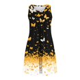 thumbnail image 5 of Ovzne Robes pour Femmes Robe pour Femme Femmes Imprimé avec Poches Chemises de Nuit Sans Manches Vêtements de Nuit devant Plissé Nuisette Col Rond Robe de Nuit Grande Taille Robe Maxi Imprimée Liquidation, 5 of 5