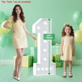 thumbnail image 2 of Marquee Numbers 45, 4FT White Light Up Number, Light up Numbers Sign for Women Men 45th Birthday Party Backdrop Wall Decorations, Big Backdrop Foam Cardboard Number for Anniversary Celebration, 2 of 6