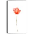 thumbnail image 2 of Aquarelle Grande Fleur de Pavot Rouge - Grande Fleur Art Mural sur Toile, 2 of 3