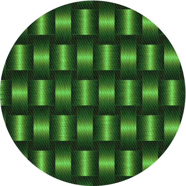 Ahgly Tapis Rond Lavable en Machine Intérieur Transitionnel Vert Forêt Foncé, 7 Pieds Rond