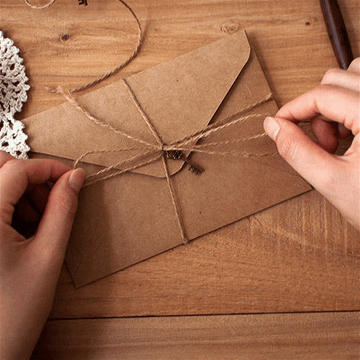 12 Pcs Vintage Kraft Paper Writing Paper European Style Paper for Letter Writing Letter Paper Stationery Number 1