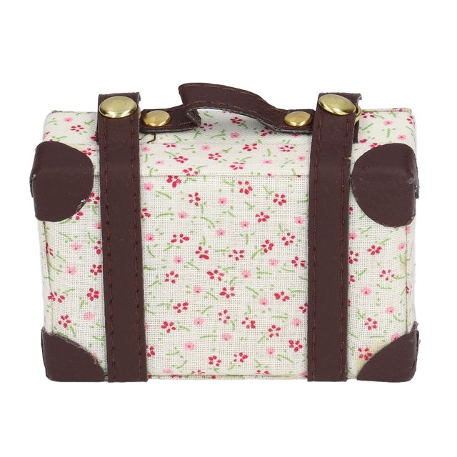 Bagages de Maison de Poupée, Mignonne Petite Simulation Colorée Maison de Poupée Décorative Mini Valise pour Accessoire de Poupée pour la Décoration de Maison de Poupée Rose, Fleur, Bleu