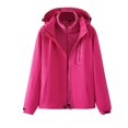 thumbnail image 1 of LSLJS Women's Winter Windproof Three-In-One Outdoors Sports Warm Jacket( Hot Pink, XL), 1 of 2