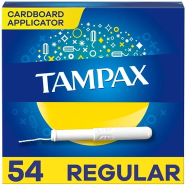 Tampax Tampons, Applicateur en Carton, Absorption Régulière, Prise Antidérapante, Jupe LeakGuard, Non Parfumés