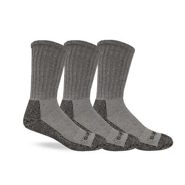 Genuine Dickies Men Heavyweight Crew Work Socks - Grey - 6 Paris (2x3PK)