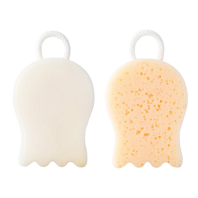 2 Pcs Useful Exfoliating Balls Bathing Props Elastic Rubbing Balls (White)
