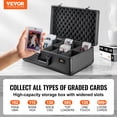 thumbnail image 2 of VEVOR 162 PSA Graded Card Storage Box 5 Slots Sports Card Holder Case Coded Lock, 2 of 9