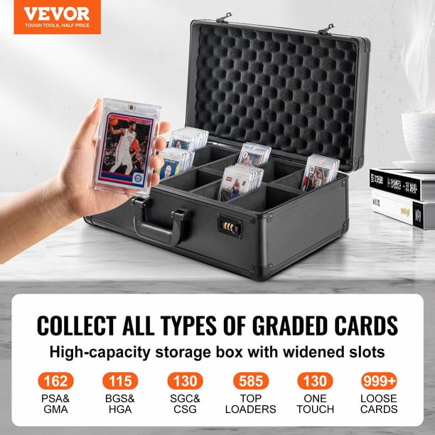 VEVOR 162 PSA Graded Card Storage Box 5 Slots Sports Card Holder