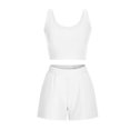thumbnail image 4 of Birdeem Womens Spring and Summer Solid Tank Top Shorts Two Piece Casual Home Set, 4 of 9